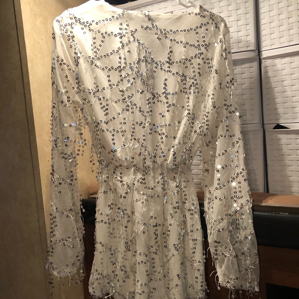 Large white / silver dress
